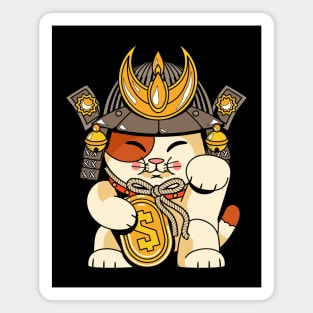 Lucky Cat Samurai (Maneki Neko) Magnet